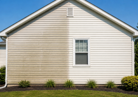 30 seconds outdoor cleaner before and after results on home siding