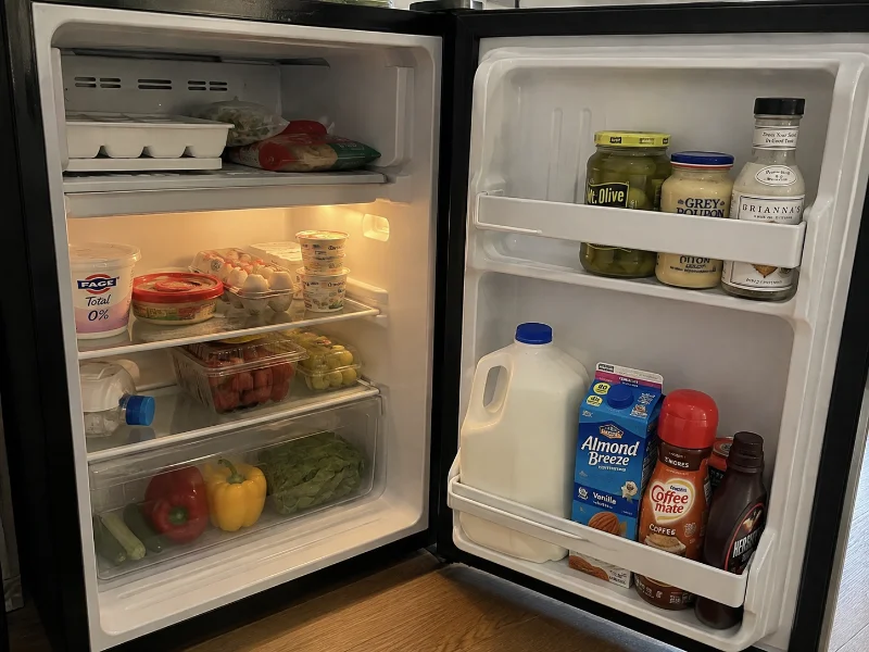 best mini fridge with freezer in a small apartment kitchen